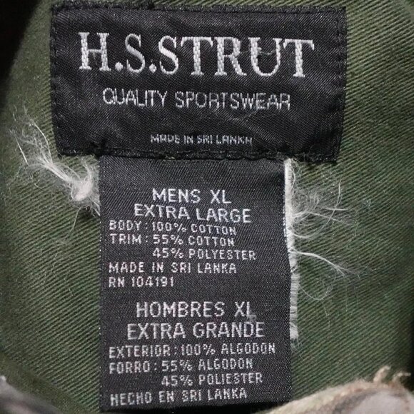 Vintage H.S. Strut Shirt Mens XL Green Camouflage Padded Button Down Long Sleeve - Picture 2 of 10